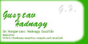 gusztav hadnagy business card